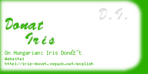 donat iris business card